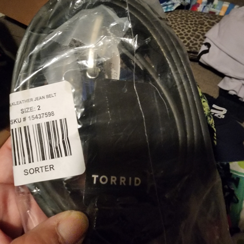 Torrid Black Leather Belt